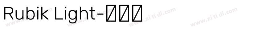 Rubik Light字体转换